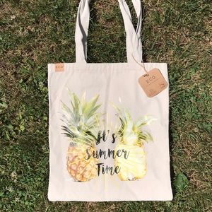 NWT ECO “It’s Summer Time” Pineapple Canvas Bag